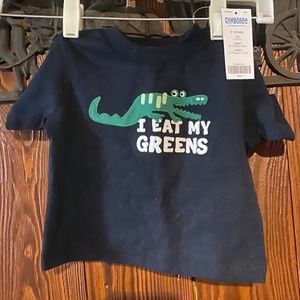 Gymboree “I eat my greens” alligator t-shirt new with tags